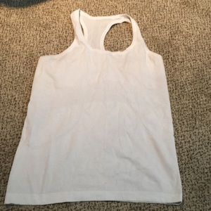 White Lulu Lemon Racerback Tank